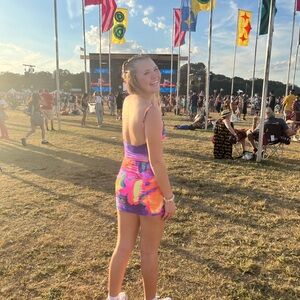 Colorful Whitefox abstract mini dress in the size small